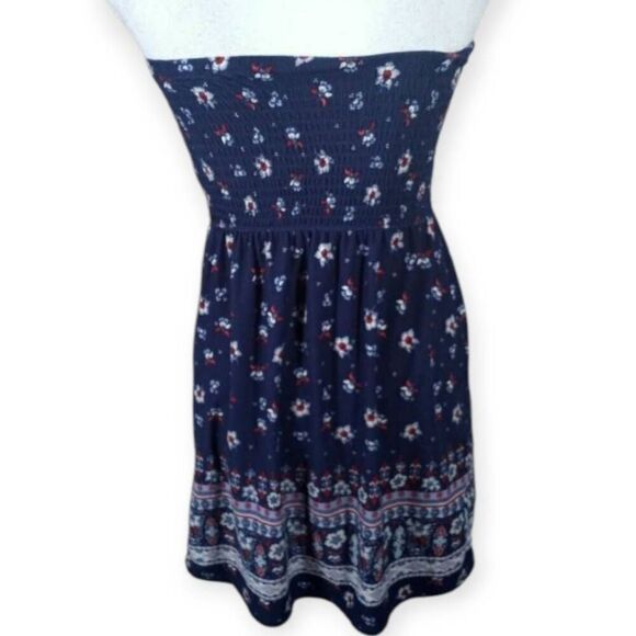 NO BOUNDARIES NAVY FLORAL MINI DRESS SZ.S EUC. - Picture 5 of 6
